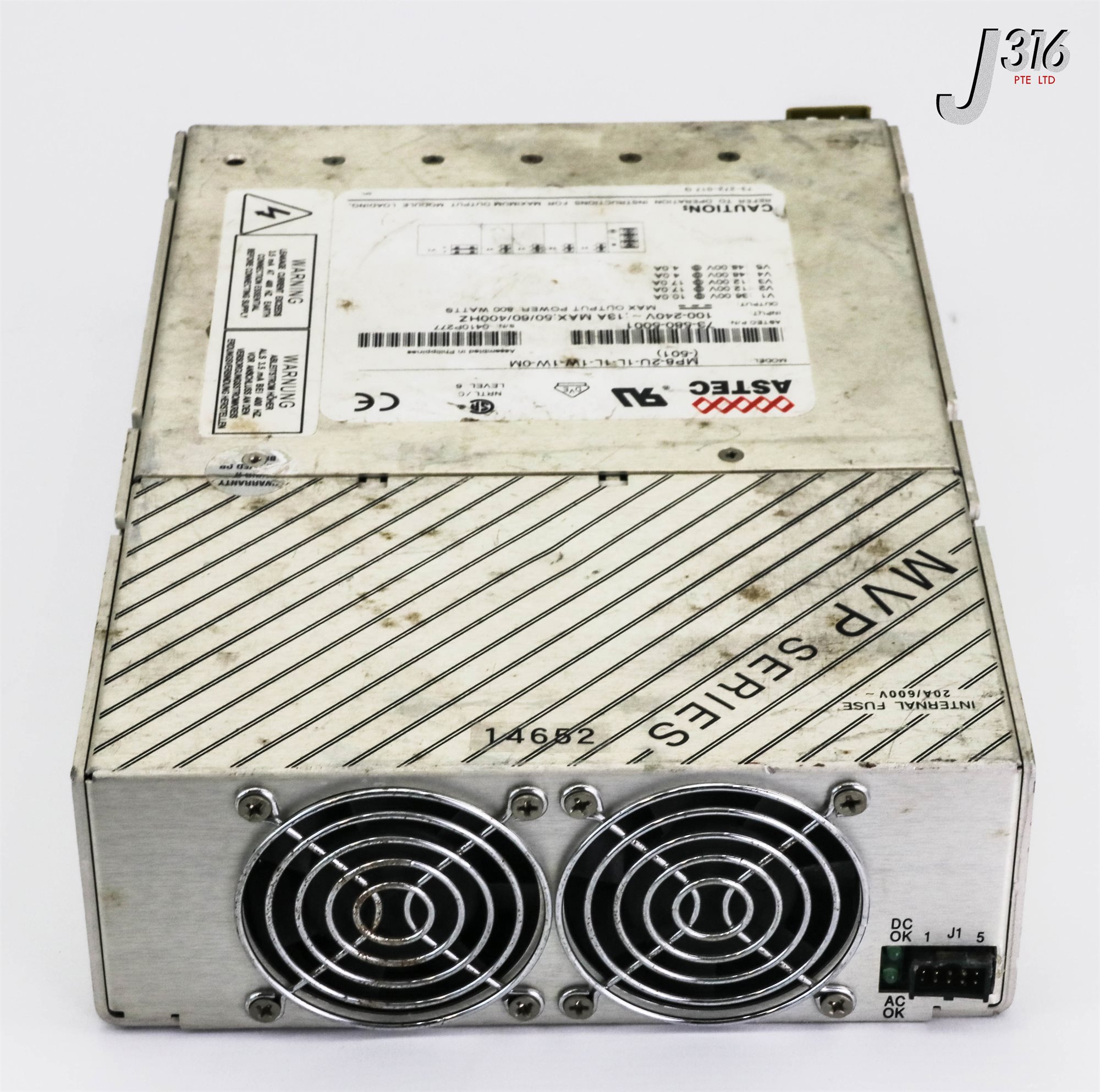 14652 ASTEC PS 73-580-5001 100-240V 13A 50/60/400HZ MP8-2U-1L-1L